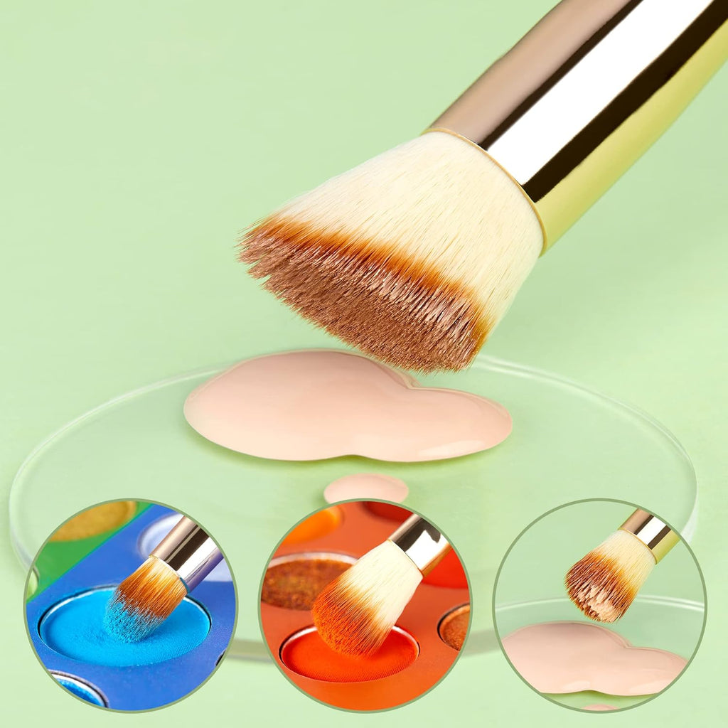 20-Piece Professional Makeup Brush Set with Bamboo Handles, Including Foundation, Powder, and Eyeshadow Brushes T145