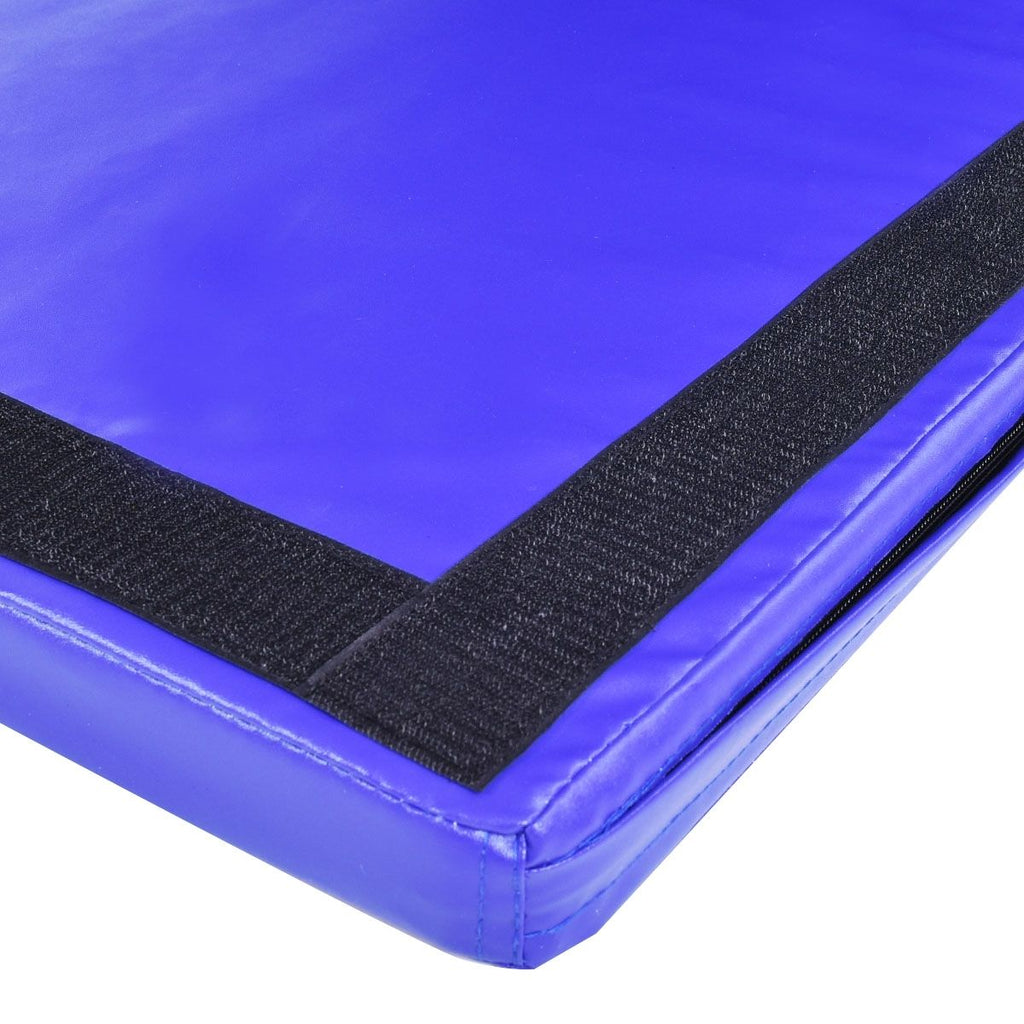 Tappetino Yoga Pieghevole Materassino Ginnastica Spessore Multifunzionale E Antiscivolo 180X60X4Cm Blu/Viola