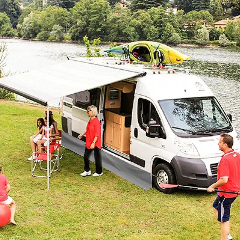 Caravan Awning Draught Skirt 7M Length X 50Cm Deep with Wheel Arch Covers & Suckers Motorhome Draft Campervan Side Skirting