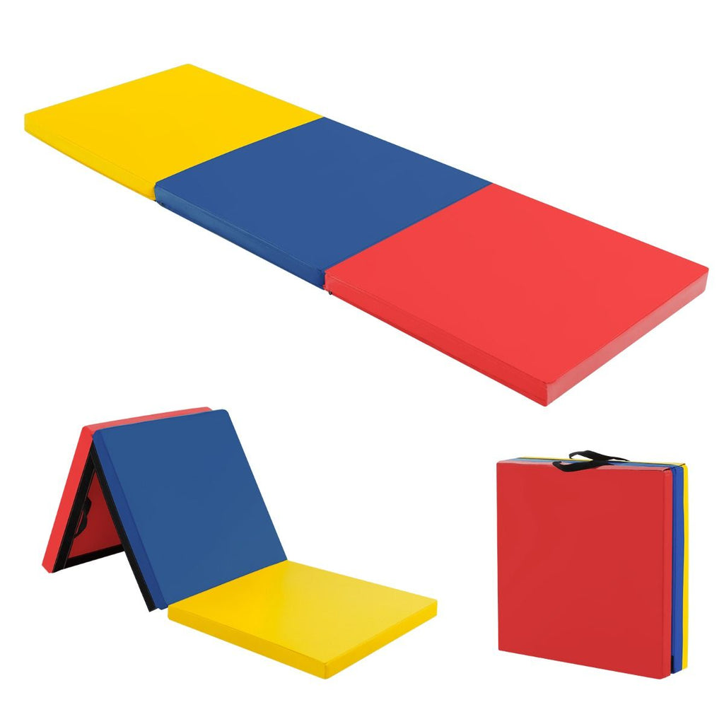 Tappetino Yoga Pieghevole in Pelle PU, Materassino Fitness Spessore Multifunzionale E Antiscivolo 180X60X5Cm 9 Colori