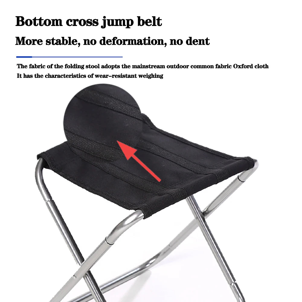 Portable Ultra-Light Folding Stool for Outdoor Activities, Travel, and Fishing