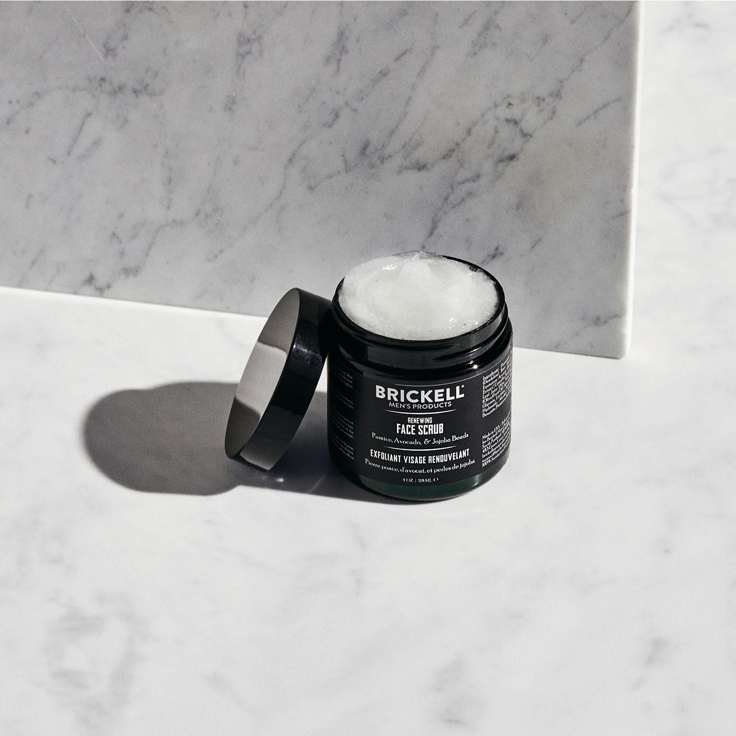 Revitalize Your Skin with Brickell Men's Natural Exfoliating Face Scrub – Jojoba Beads & Coffee Extract for a Flawless Shave, 118ml