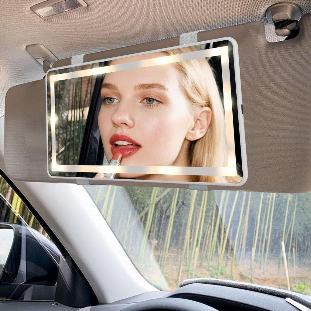 Auto LED Mirror - Three Lighting Modes - Dimmable Makeup Mirror with Integrated Lights - White