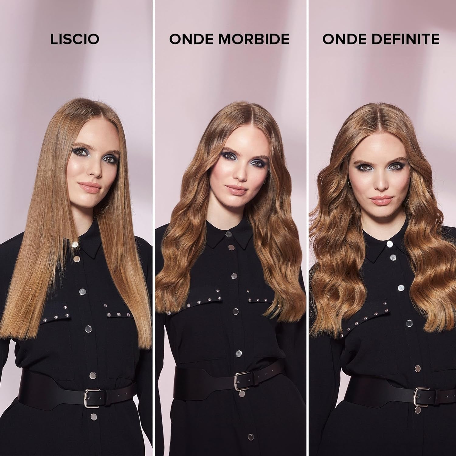 Imetec Creativity Multistyle Hair Straightener and Curler, Ceramic Coating with Diamond Particles, Keratin Infusion, Flexible and High-Temperature Plates, 5 Heat Settings