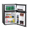 Frigorifero Compatto 90 L Con Luce LED E Refrigerazione Rapida, Freezer Silenzioso Separato Con 2 Ante Grigio