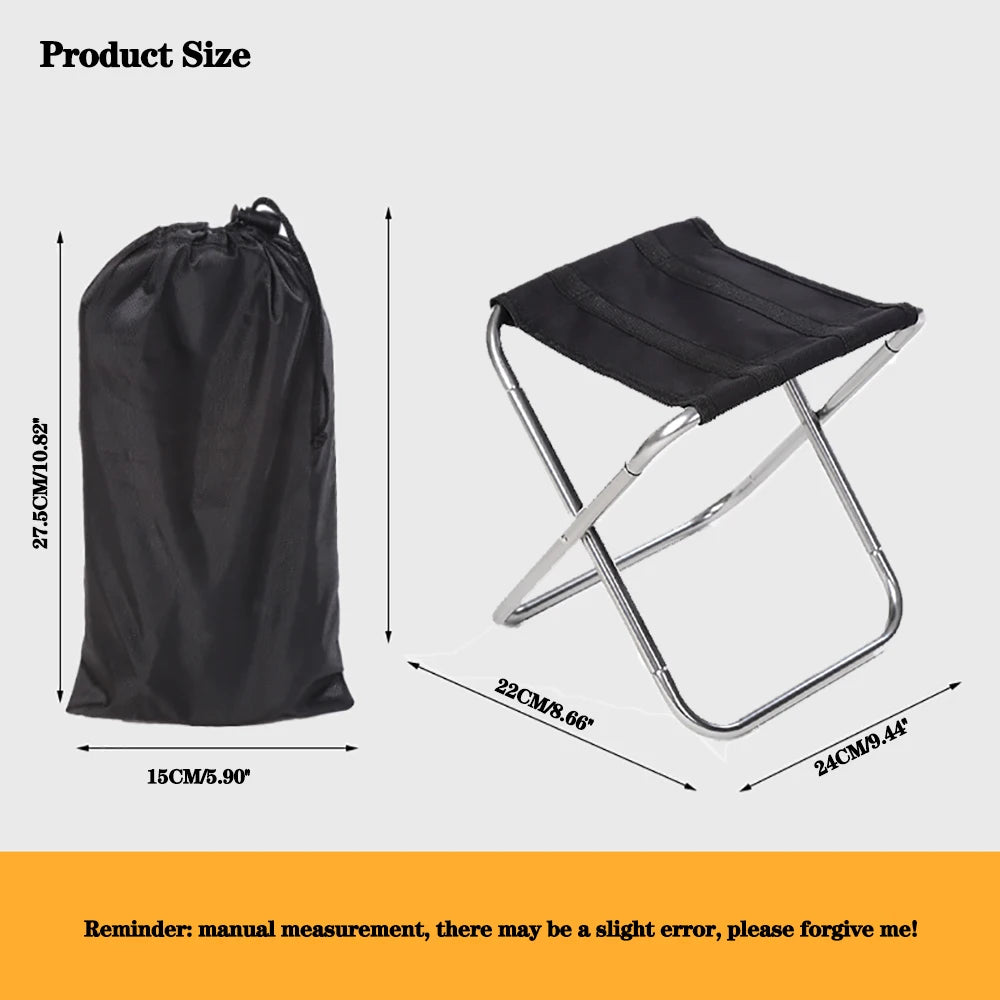 Portable Ultra-Light Folding Stool for Outdoor Activities, Travel, and Fishing