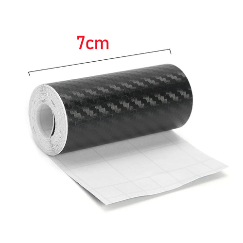 10/5M 3D Carbon Fiber Car Sticker DIY Paste Protector Strip Auto Door Sill Side Mirror anti Scratch Tape Waterproof Protect Film