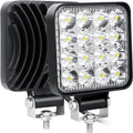 2-Piece 8cm 48W LED Work Lights, 12V/24V Waterproof Mini Slim Spotlights for Off-Road Use, Suitable for Tractors, Trucks, Cars, Boats, 4X4s, ATVs, and UTVs
