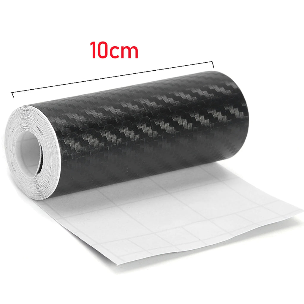 10/5M 3D Carbon Fiber Car Sticker DIY Paste Protector Strip Auto Door Sill Side Mirror anti Scratch Tape Waterproof Protect Film