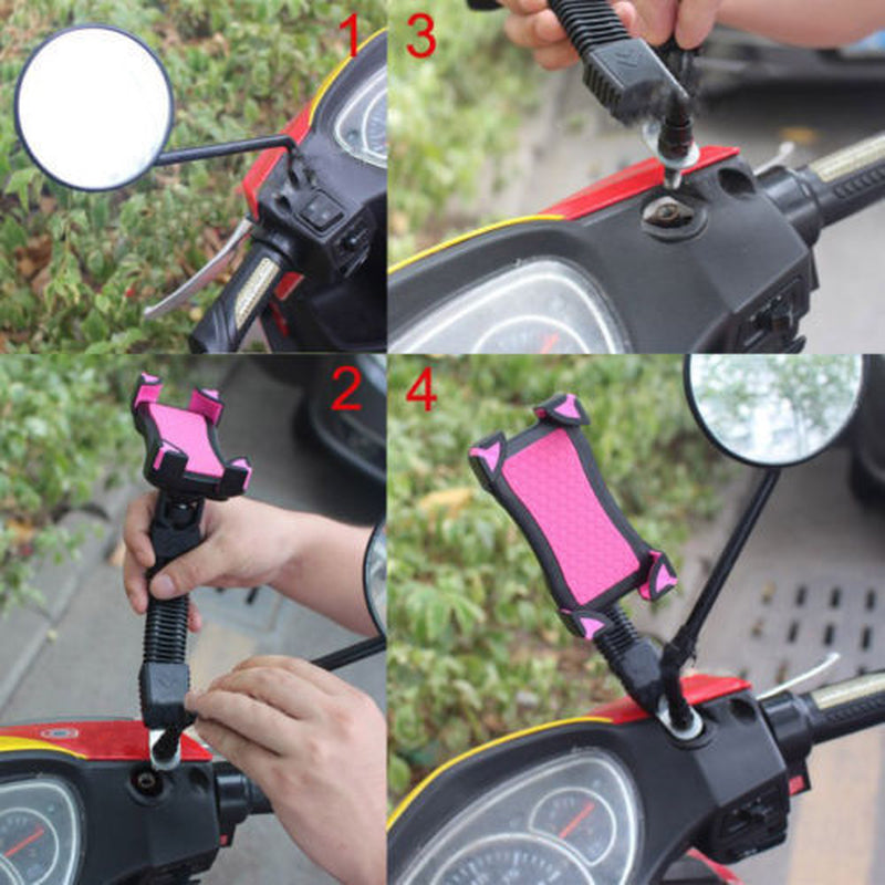 SUPPORTO PORTA CELLULARE per MOTO SCOOTER BIKE SNODABILE UNIVERSALE SMARTPHONE