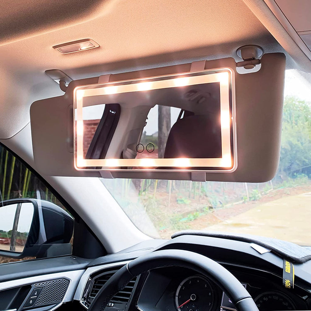 Auto LED Mirror - Three Lighting Modes - Dimmable Makeup Mirror with Integrated Lights - White