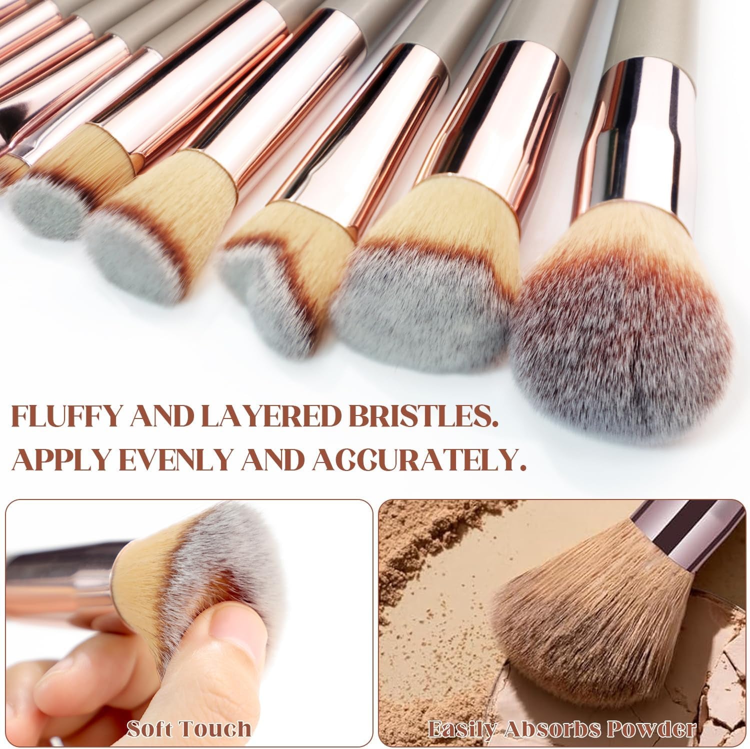 Professional Makeup Brush Set, 10-Piece with PU Leather Case - Ideal Gift for Daughters or Wives