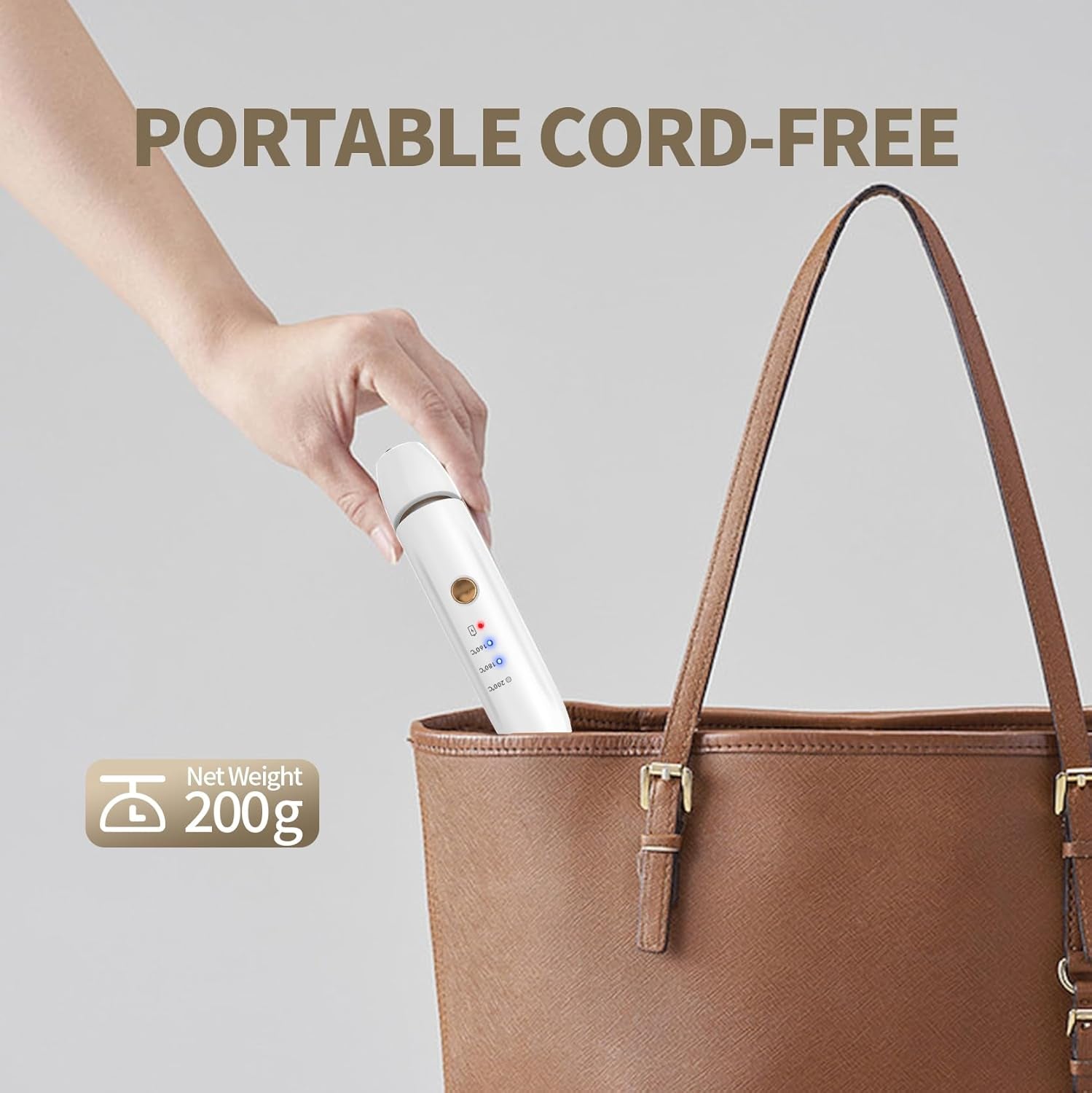 Batteria Piastra per Capelli in Ceramica 2 in 1 con Clip e Stazione di Ricarica Tipo C - Portatile per Uso Professionale e Domestico (Bianco)