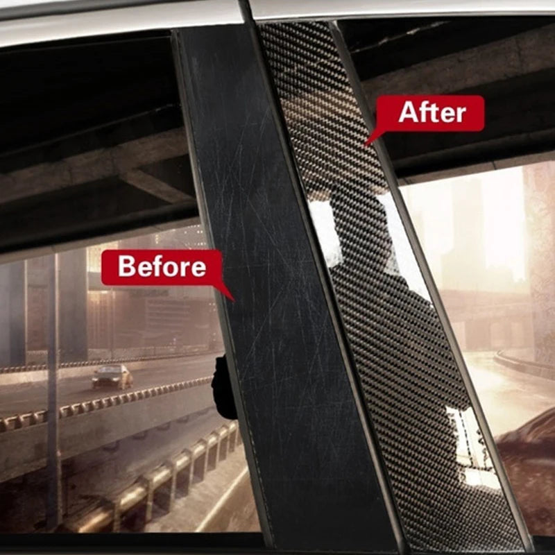 10/5M 3D Carbon Fiber Car Sticker DIY Paste Protector Strip Auto Door Sill Side Mirror anti Scratch Tape Waterproof Protect Film