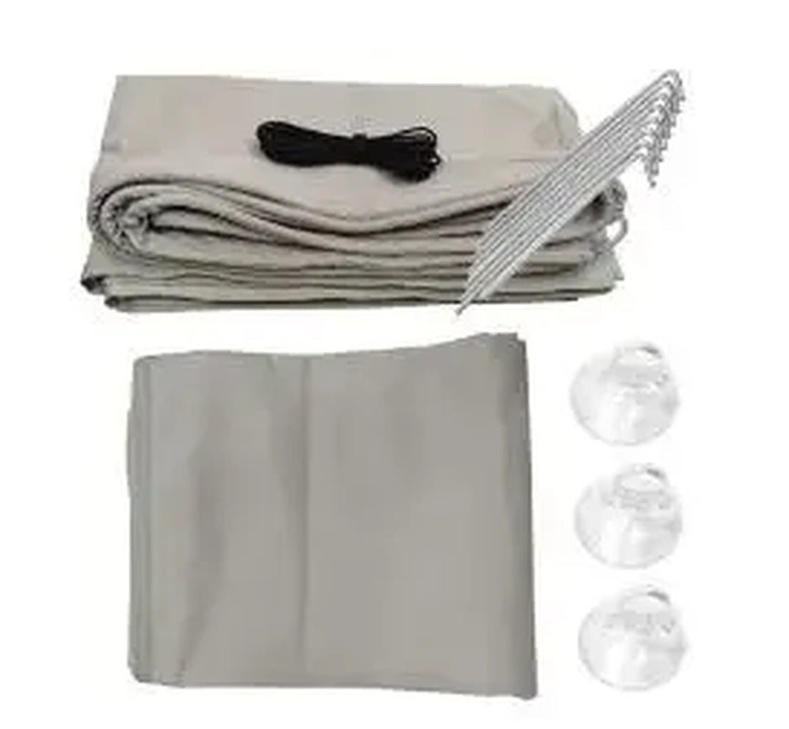 Caravan Awning Draught Skirt 7M Length X 50Cm Deep with Wheel Arch Covers & Suckers Motorhome Draft Campervan Side Skirting