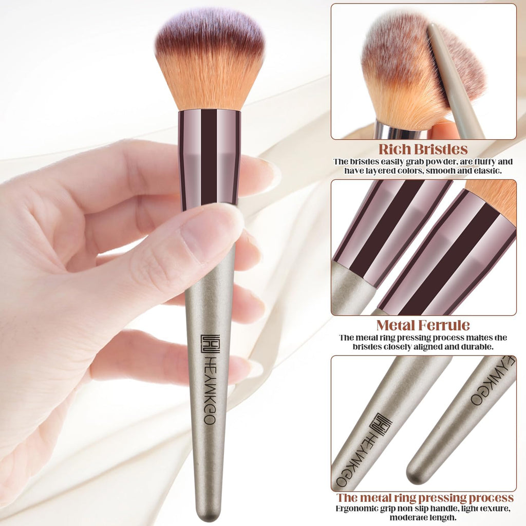 Professional Makeup Brush Set, 10-Piece with PU Leather Case - Ideal Gift for Daughters or Wives