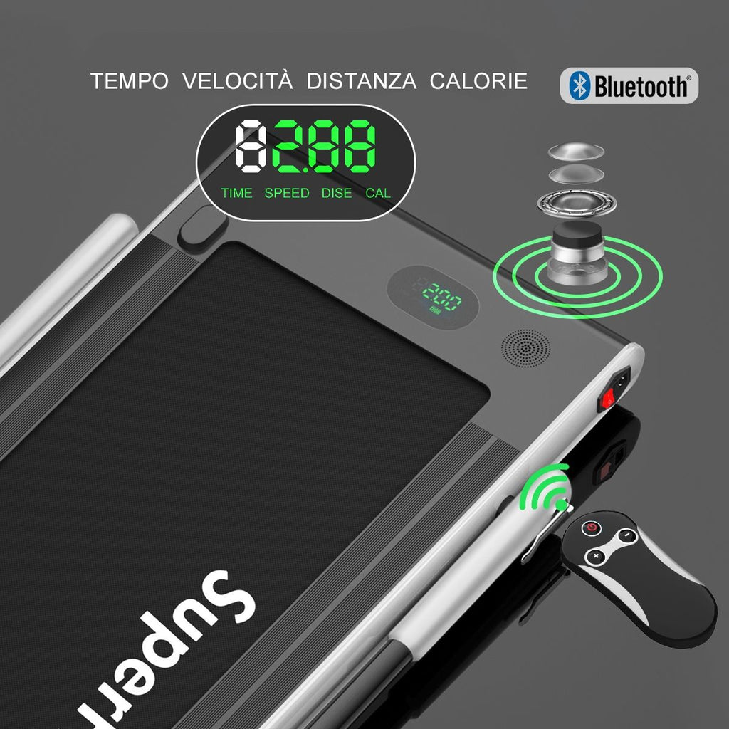 Tapis Roulant 2 in 1 Sotto La Scrivania, Tapis Roulant Elettrico 560W Con Schermo LED