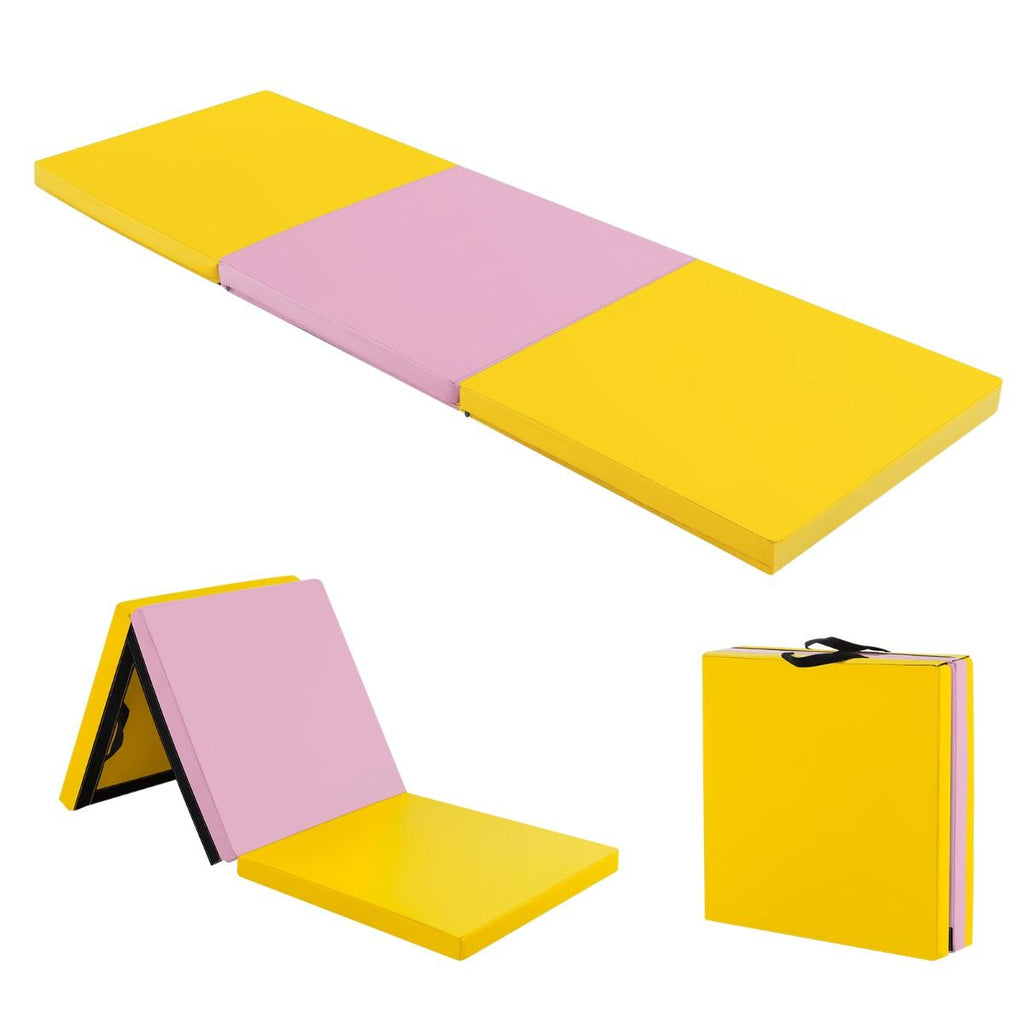 Tappetino Yoga Pieghevole in Pelle PU, Materassino Fitness Spessore Multifunzionale E Antiscivolo 180X60X5Cm 9 Colori