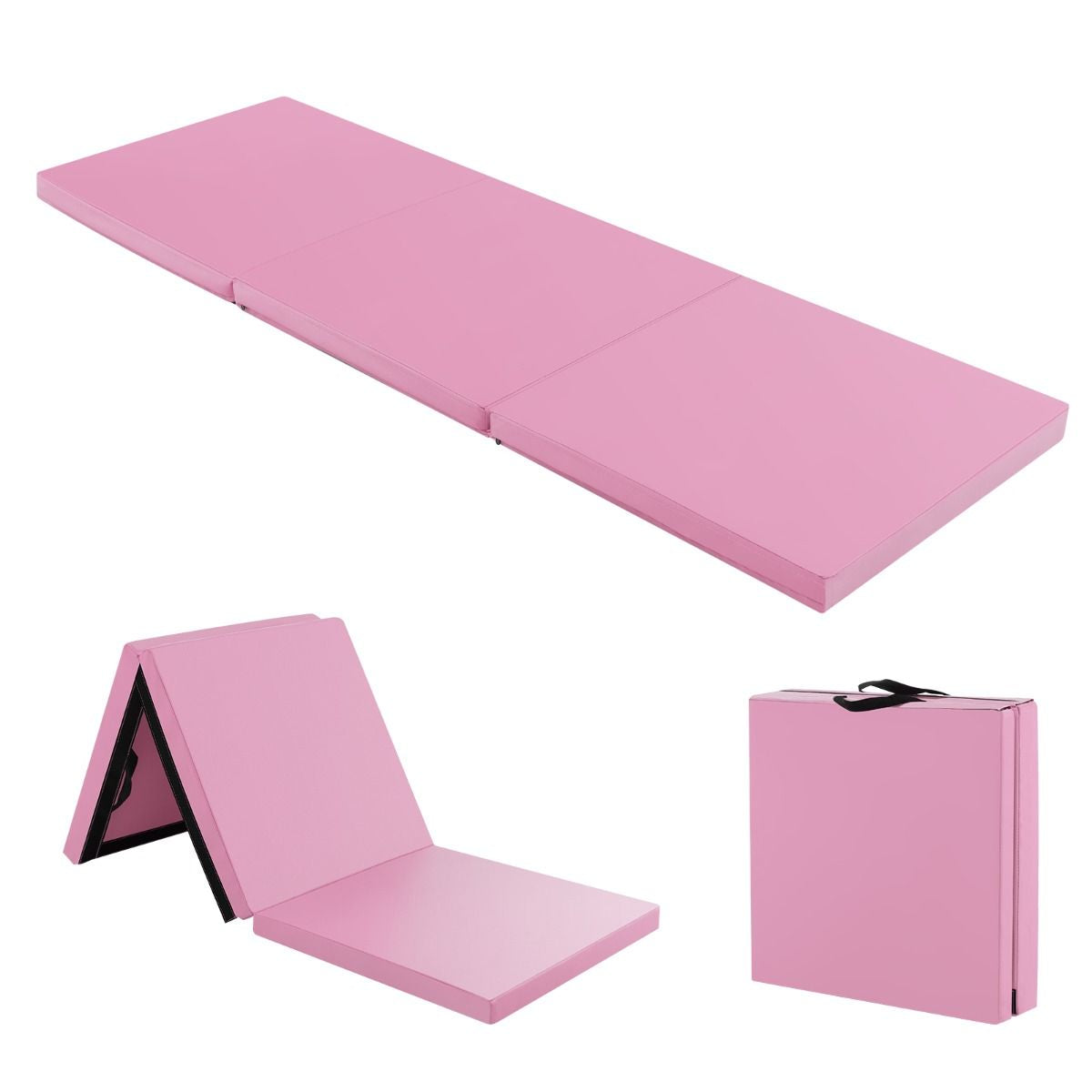 Tappetino Yoga Pieghevole in Pelle PU, Materassino Fitness Spessore Multifunzionale E Antiscivolo 180X60X5Cm 9 Colori