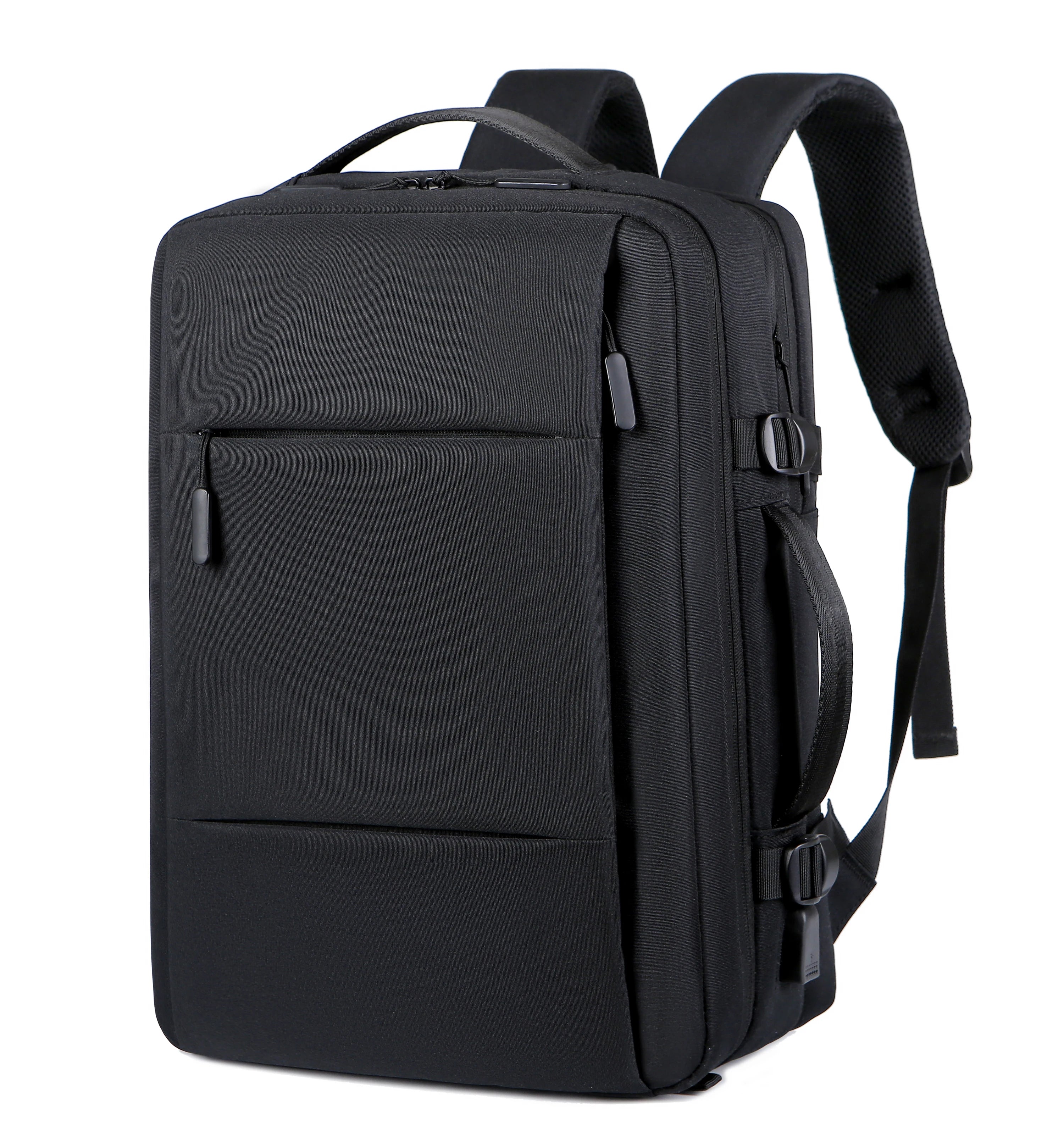 Versatile Business & Travel Backpack for Men - Expandable, Waterproof with USB Charging Port