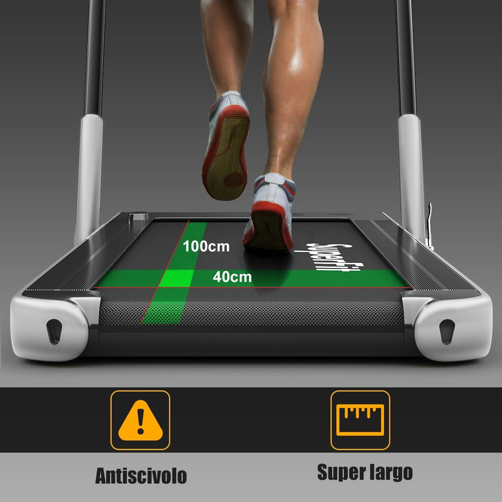Tapis Roulant 2 in 1 Sotto La Scrivania, Tapis Roulant Elettrico 560W Con Schermo LED