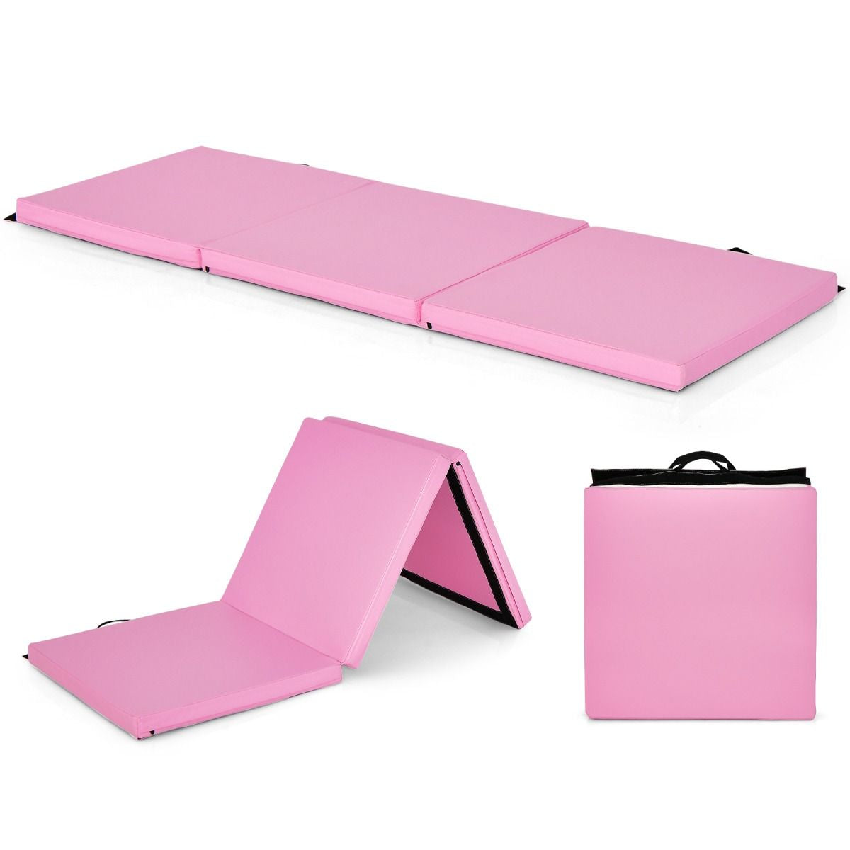 Tappetino Yoga Pieghevole in Pelle PU, Materassino Fitness Spessore Multifunzionale E Antiscivolo 180X60X5Cm 9 Colori