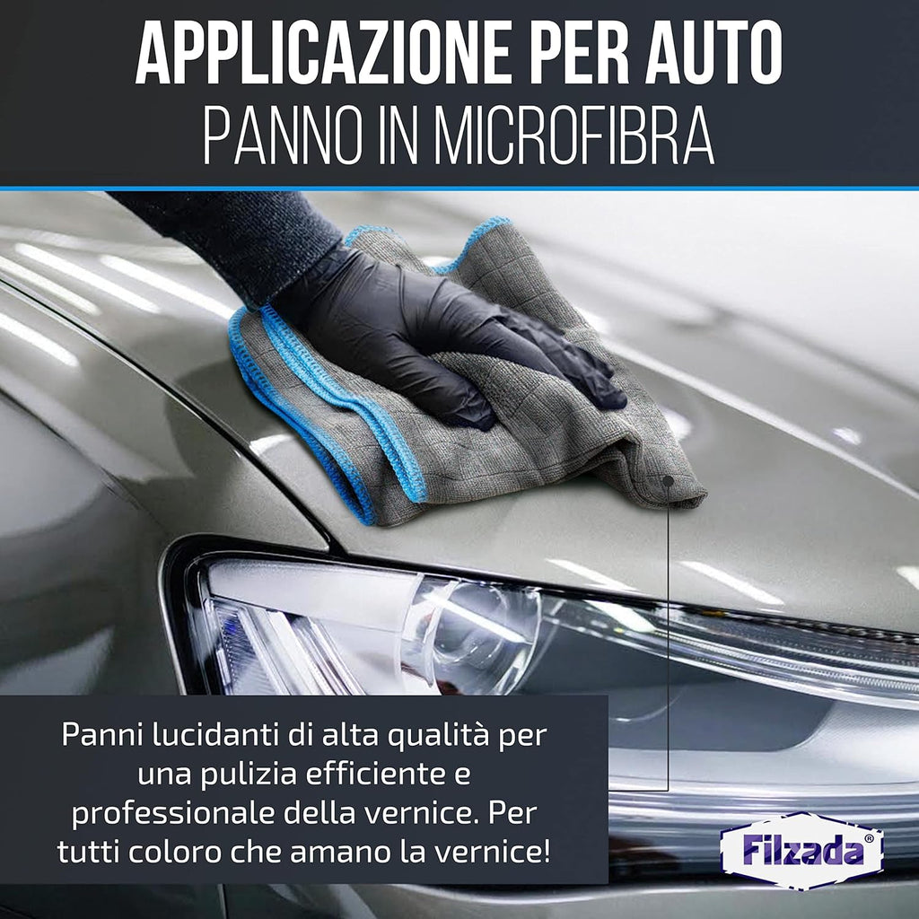 ® 6X Microfiber Car Cloths - 40x40cm Highly Absorbent Cleaning Towels for Automotive Care