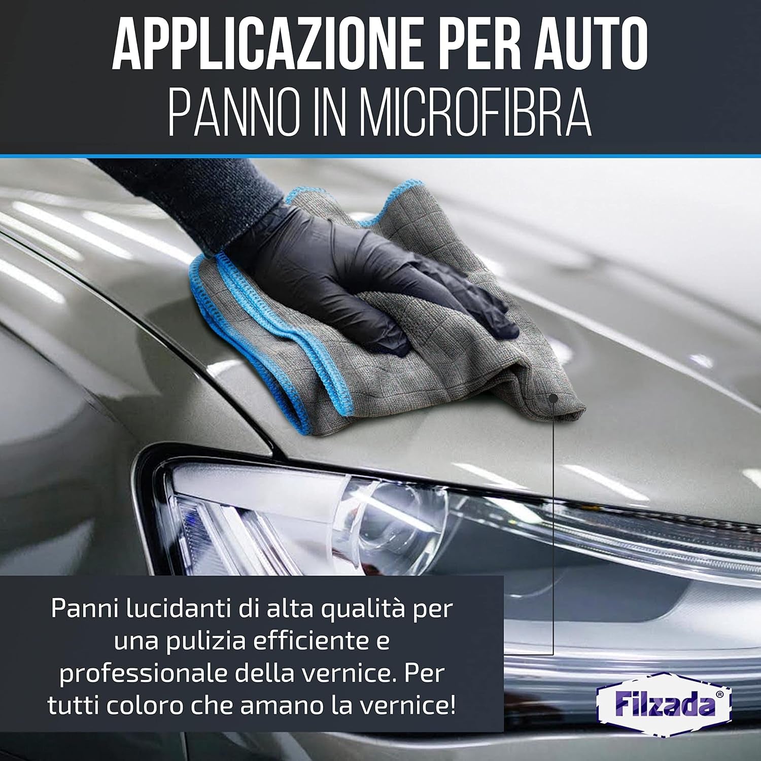 ® 6X Microfiber Car Cloths - 40x40cm Highly Absorbent Cleaning Towels for Automotive Care