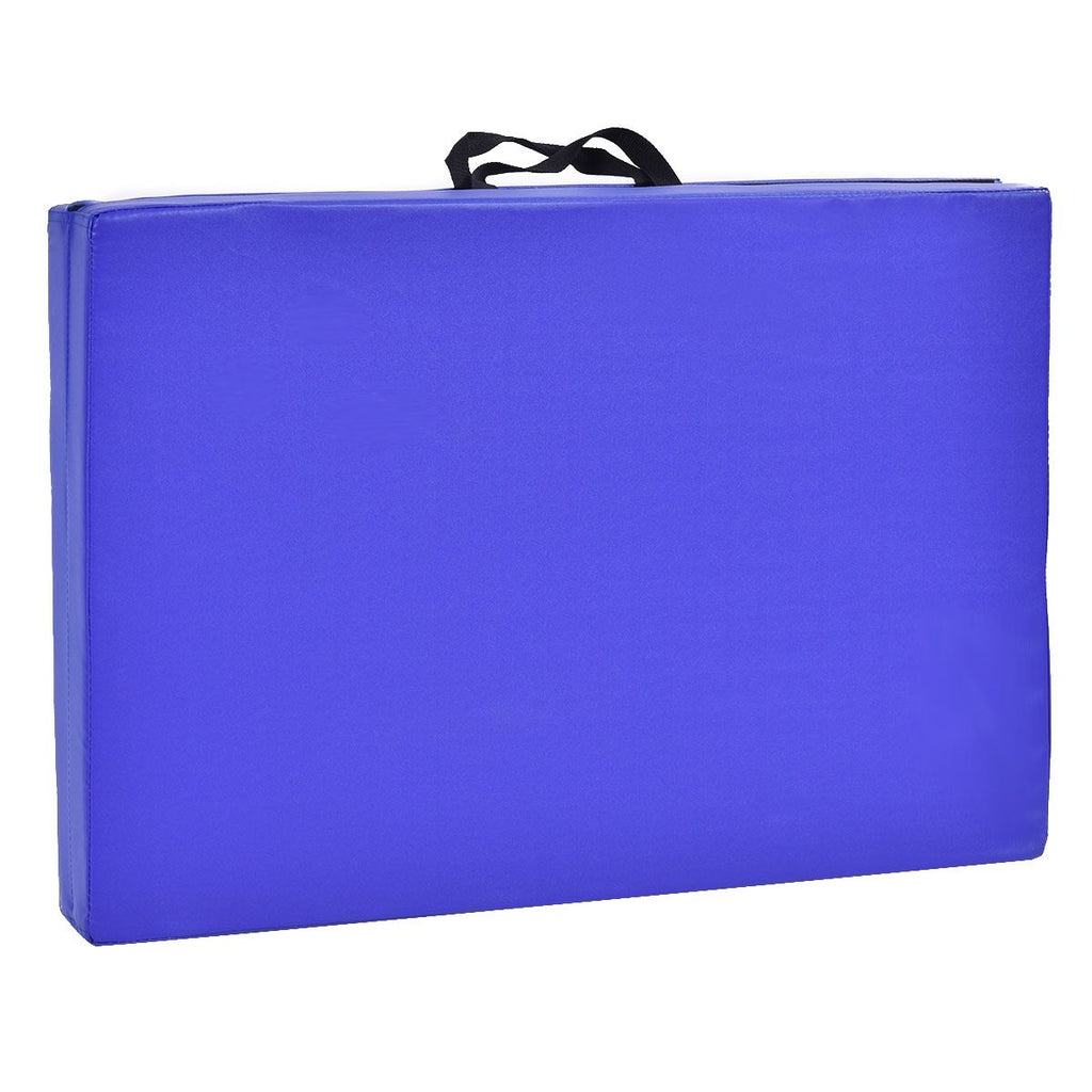Tappetino Yoga Pieghevole Materassino Ginnastica Spessore Multifunzionale E Antiscivolo 180X60X4Cm Blu/Viola