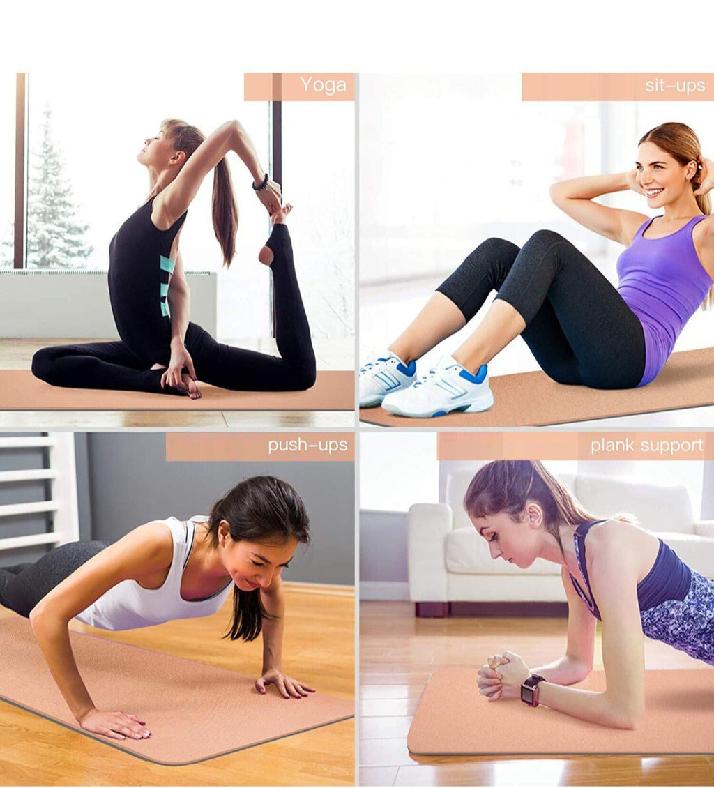 Tappetino Yoga Ecologico in TPE, Tappeto Antiscivolo per Allenamento