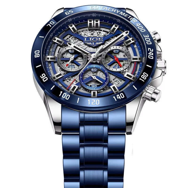 2026 New Men Watch Top Brand Luxury Hollow Watch Men Waterproof Sport Quartz Chronograph Wrist Watch Man Relogio Masculino