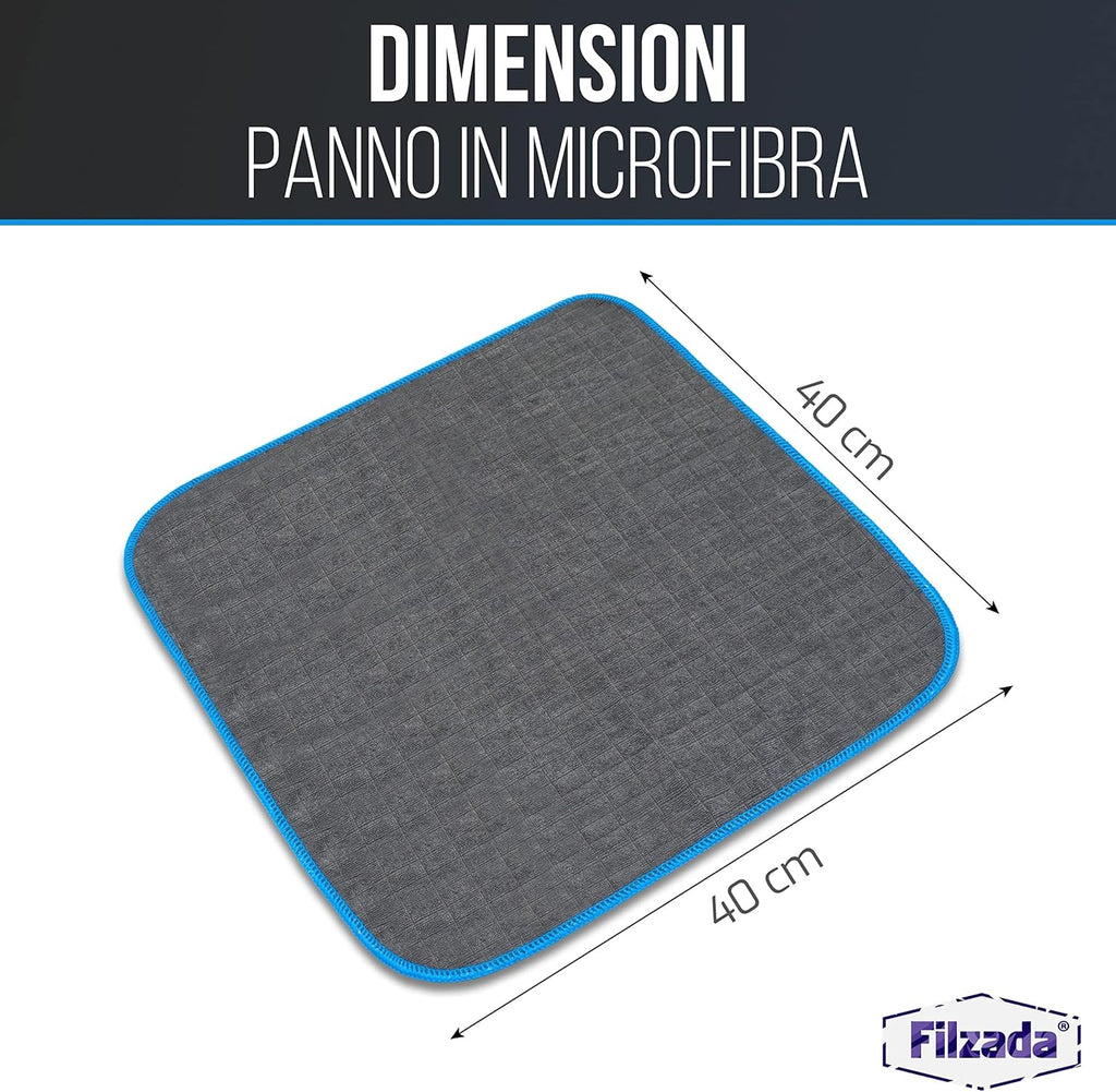 ® 6X Microfiber Car Cloths - 40x40cm Highly Absorbent Cleaning Towels for Automotive Care