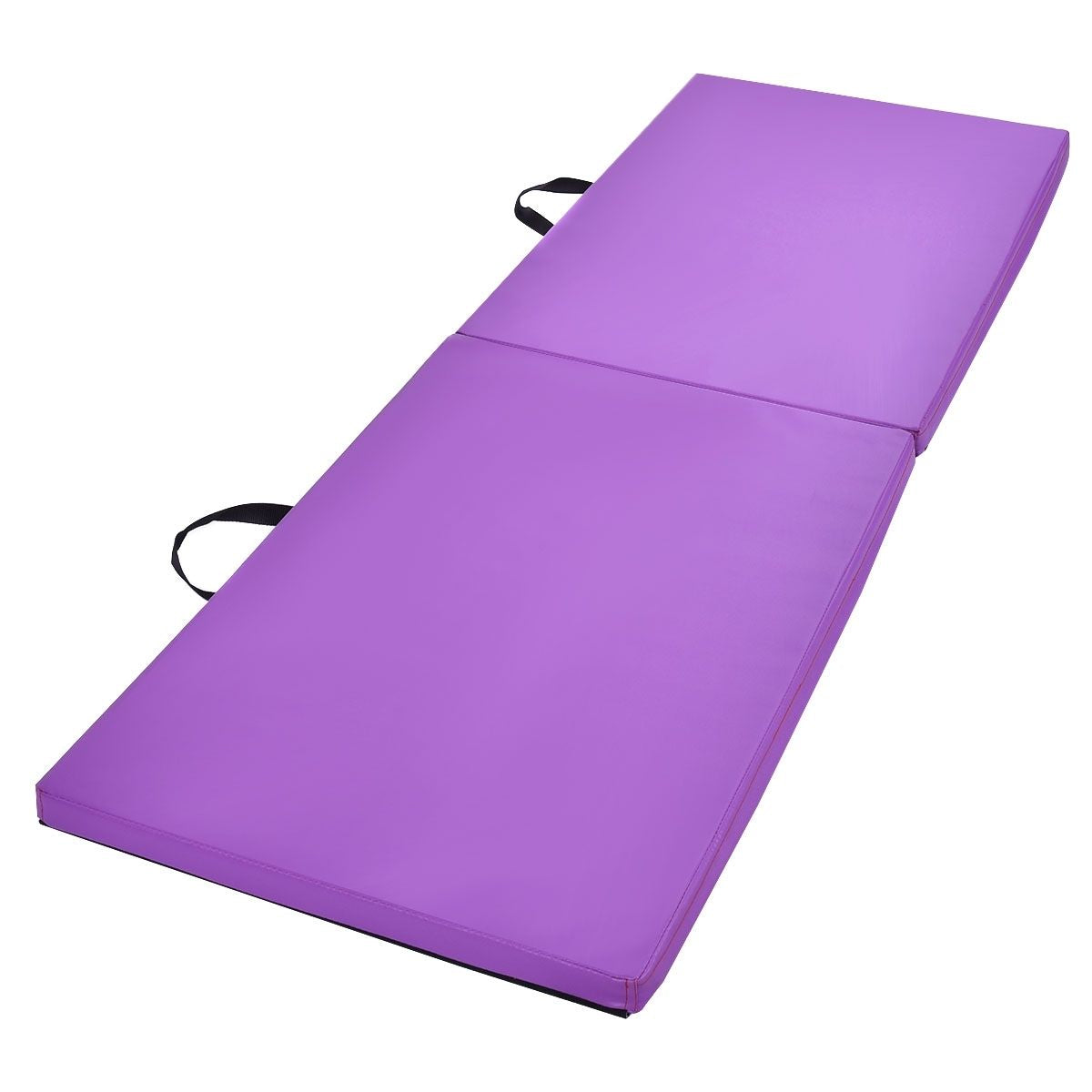Tappetino Yoga Pieghevole Materassino Ginnastica Spessore Multifunzionale E Antiscivolo 180X60X4Cm Blu/Viola