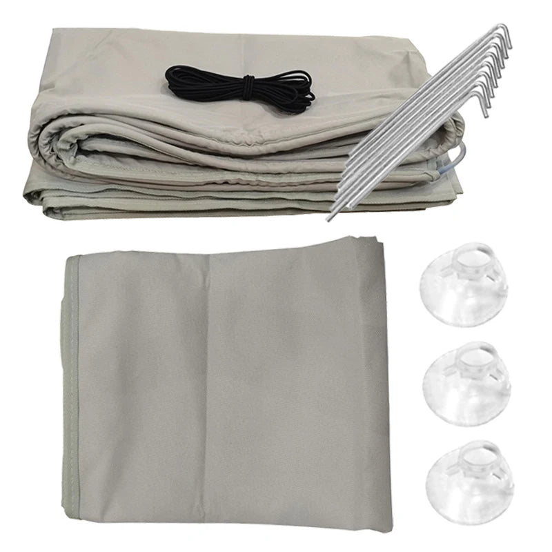 Caravan Awning Draught Skirt 7M Length X 50Cm Deep with Wheel Arch Covers & Suckers Motorhome Draft Campervan Side Skirting