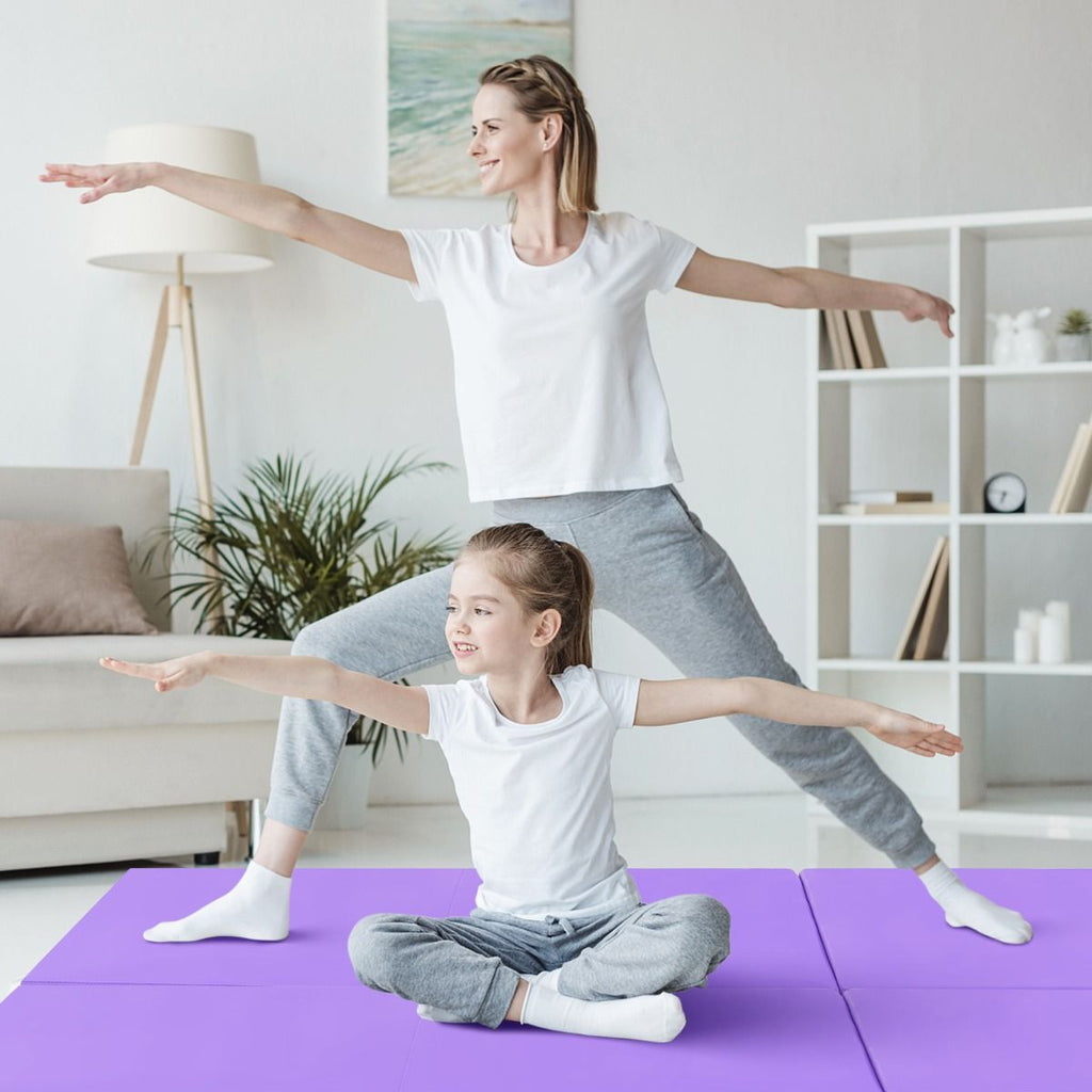 Tappetino Yoga Pieghevole in Pelle PU, Materassino Fitness Spessore Multifunzionale E Antiscivolo 180X60X5Cm 9 Colori