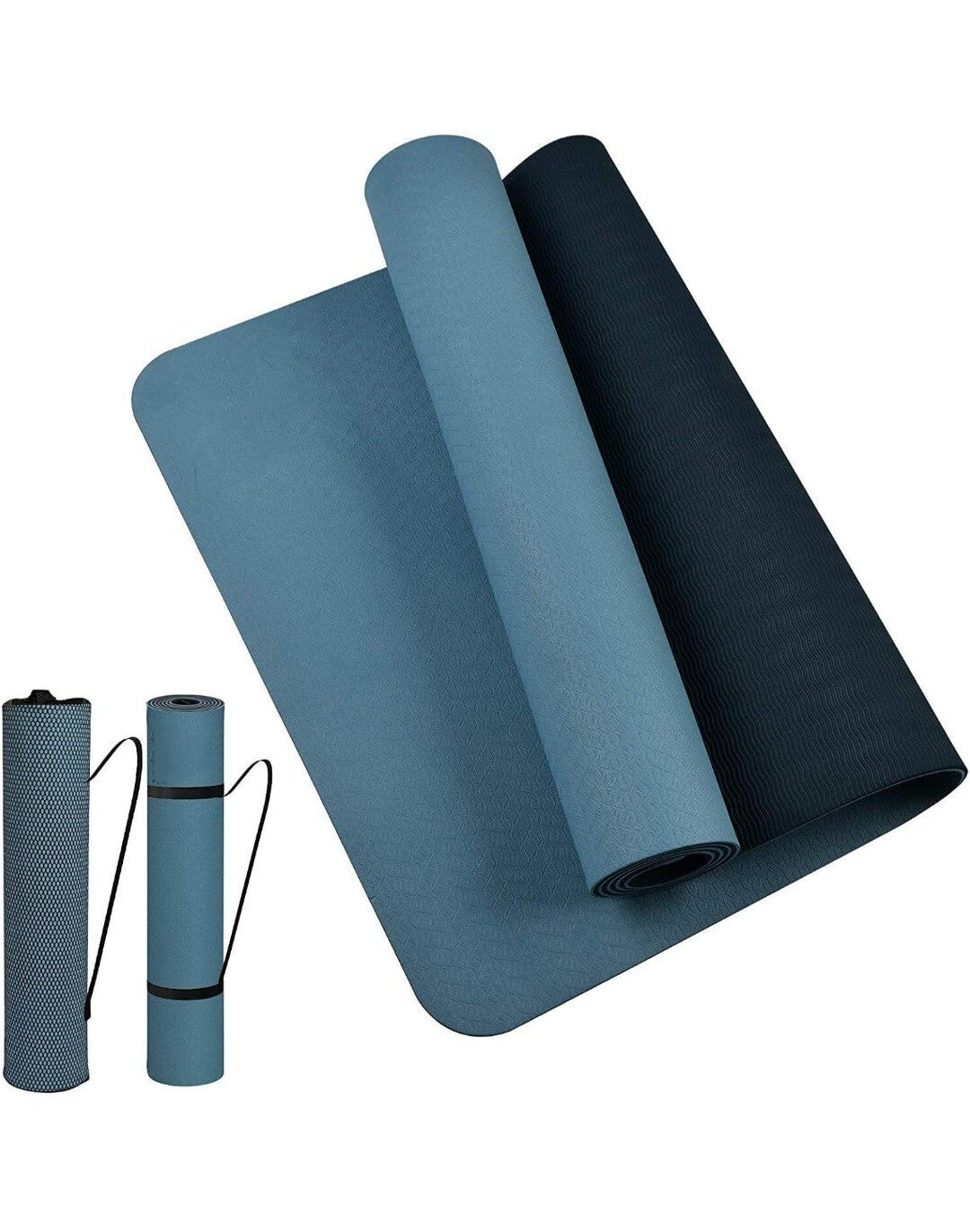 Tappetino Yoga Ecologico in TPE, Tappeto Antiscivolo per Allenamento