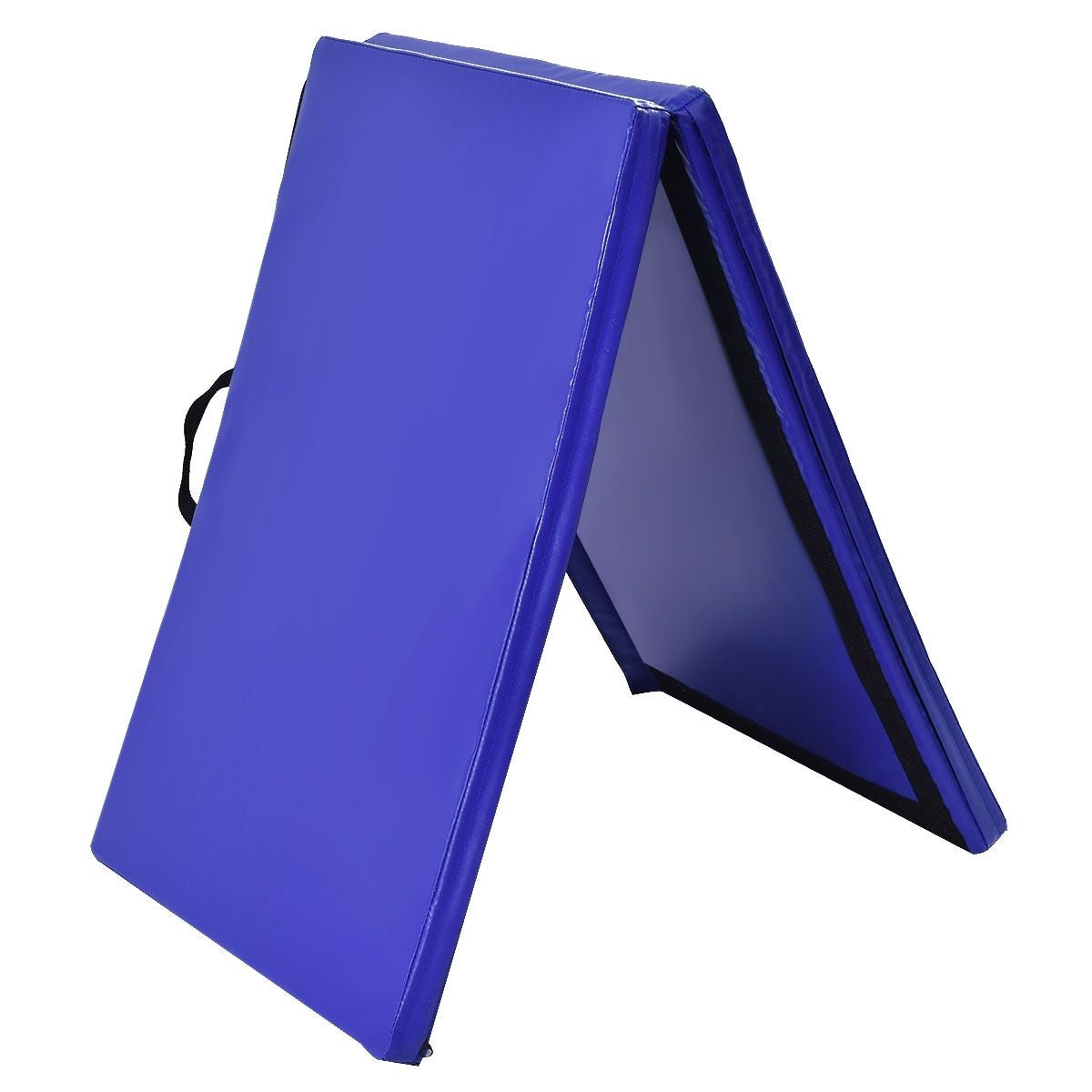 Tappetino Yoga Pieghevole Materassino Ginnastica Spessore Multifunzionale E Antiscivolo 180X60X4Cm Blu/Viola