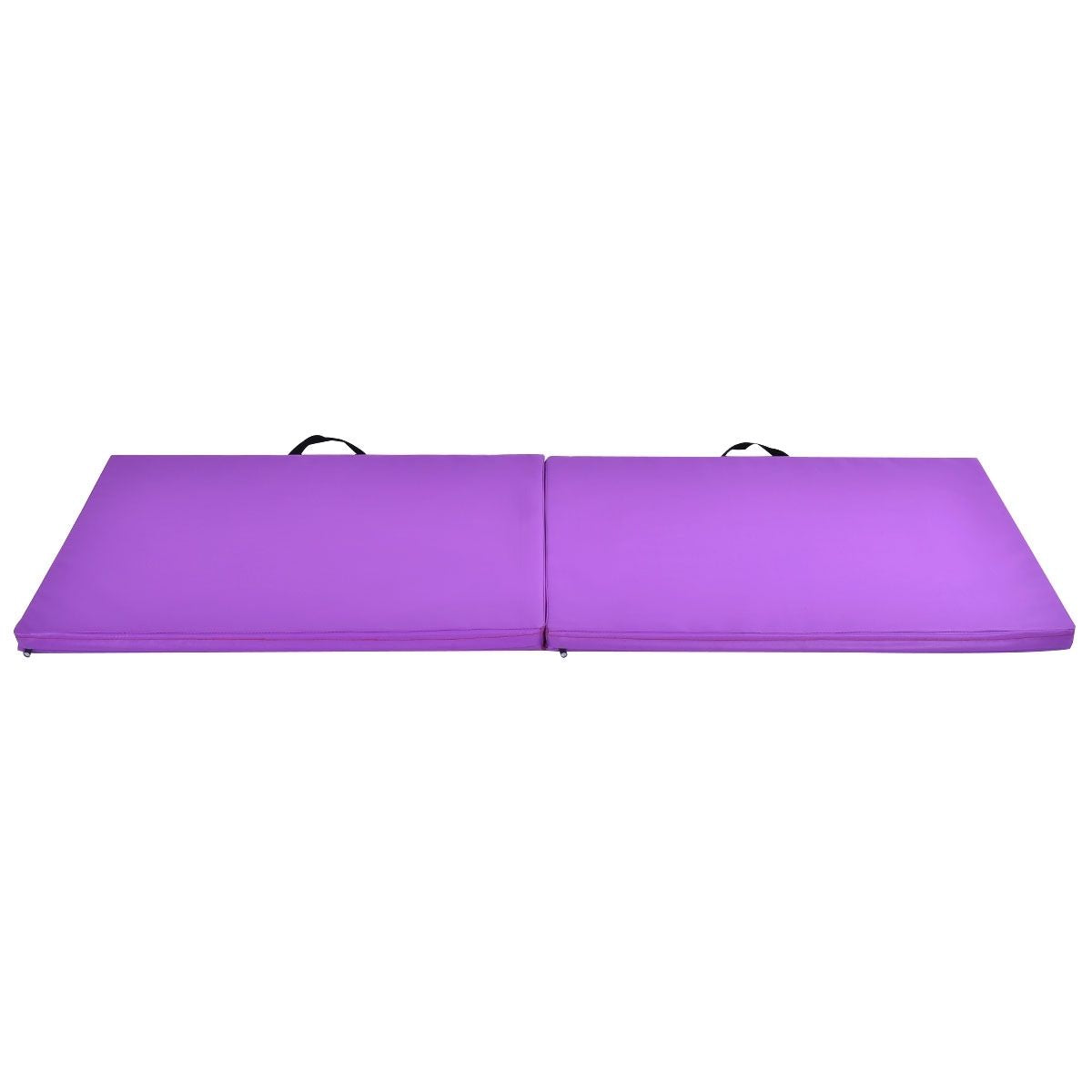 Tappetino Yoga Pieghevole Materassino Ginnastica Spessore Multifunzionale E Antiscivolo 180X60X4Cm Blu/Viola