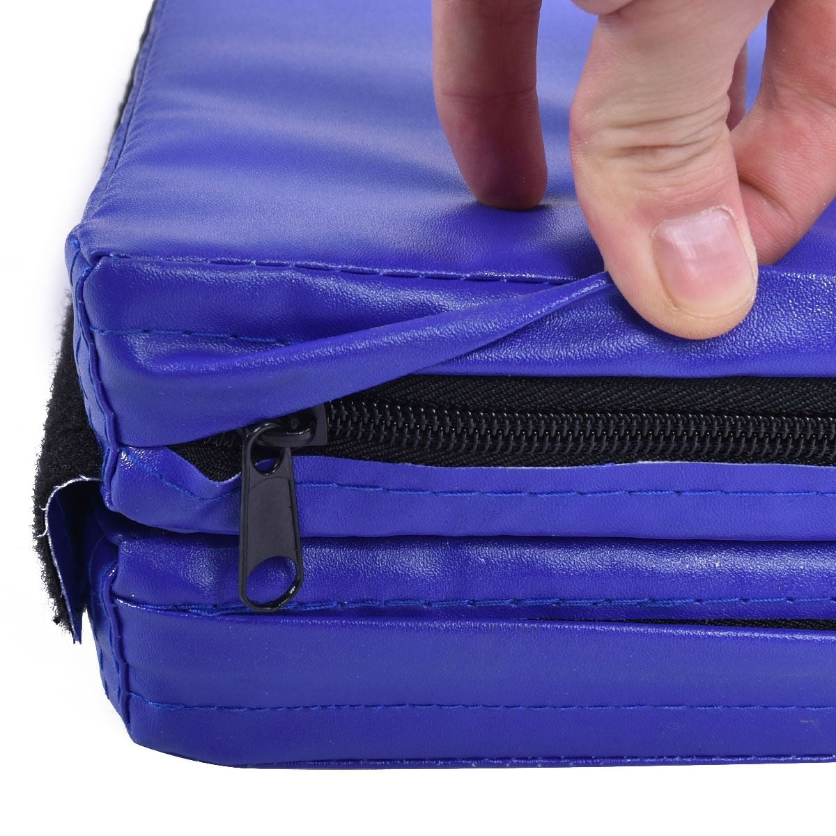 Tappetino Yoga Pieghevole Materassino Ginnastica Spessore Multifunzionale E Antiscivolo 180X60X4Cm Blu/Viola