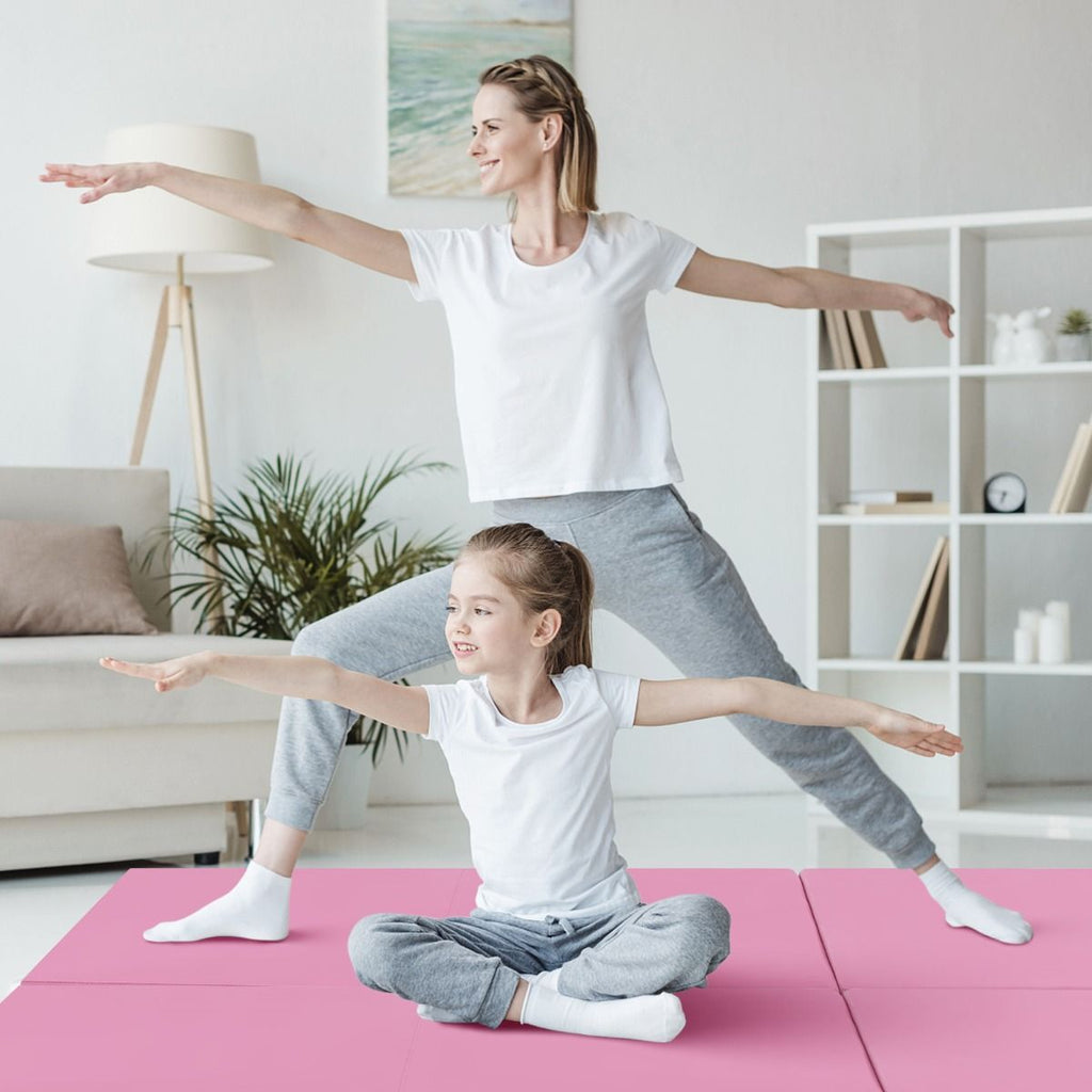 Tappetino Yoga Pieghevole in Pelle PU, Materassino Fitness Spessore Multifunzionale E Antiscivolo 180X60X5Cm 9 Colori