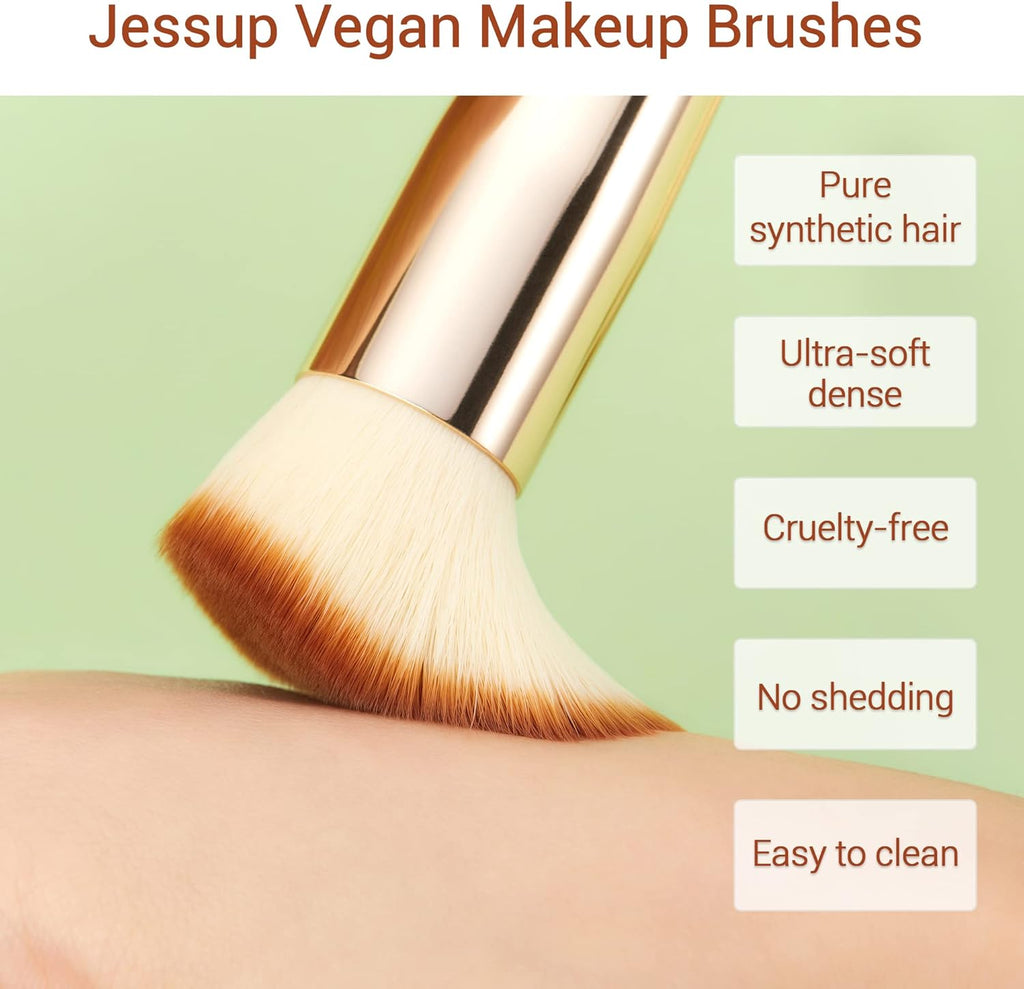 20-Piece Professional Makeup Brush Set with Bamboo Handles, Including Foundation, Powder, and Eyeshadow Brushes T145