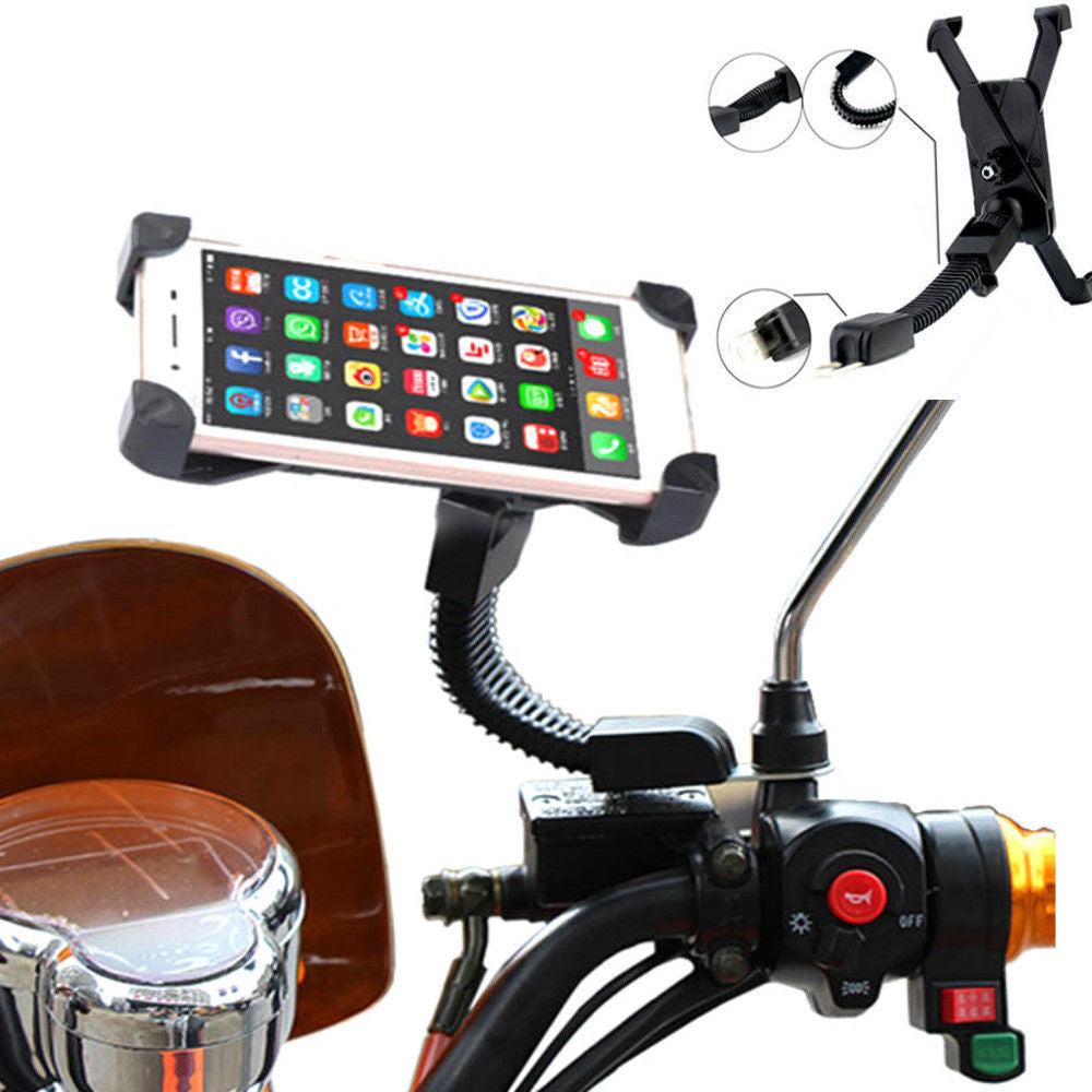 SUPPORTO PORTA CELLULARE per MOTO SCOOTER BIKE SNODABILE UNIVERSALE SMARTPHONE