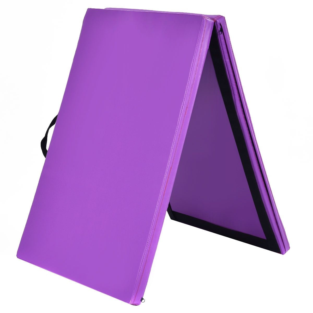 Tappetino Yoga Pieghevole Materassino Ginnastica Spessore Multifunzionale E Antiscivolo 180X60X4Cm Blu/Viola