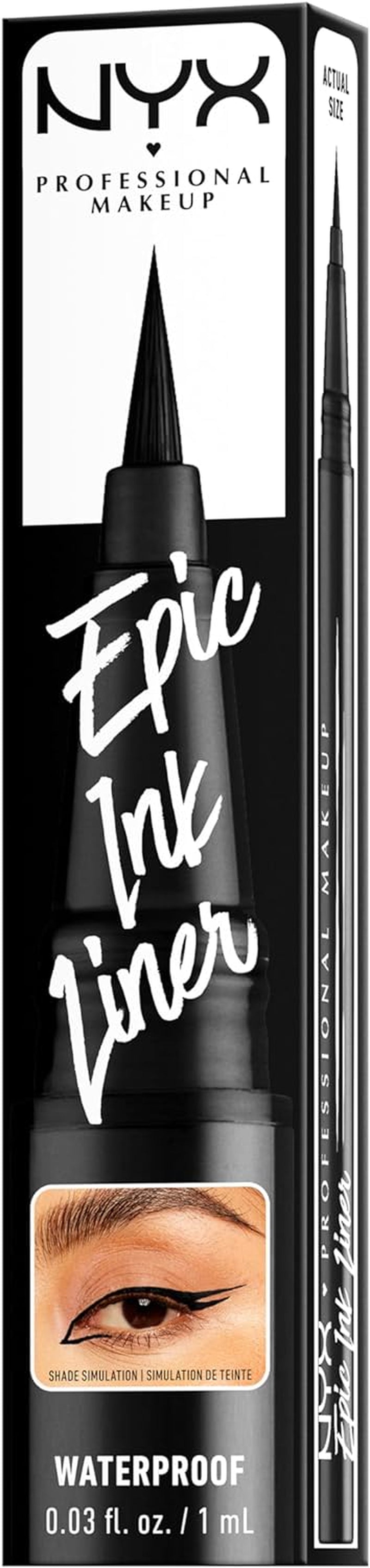 Epic Ink Liner - Waterproof Liquid Eyeliner, Black (2 Pack), Vegan Formula